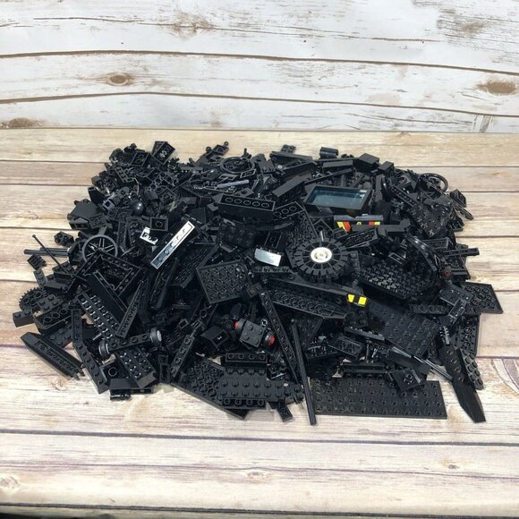 LEGO BLACK 2.49lbs Building Brick Pieces Blocks Parts Castle Star Wars City Bulk - Picture 10 of 11